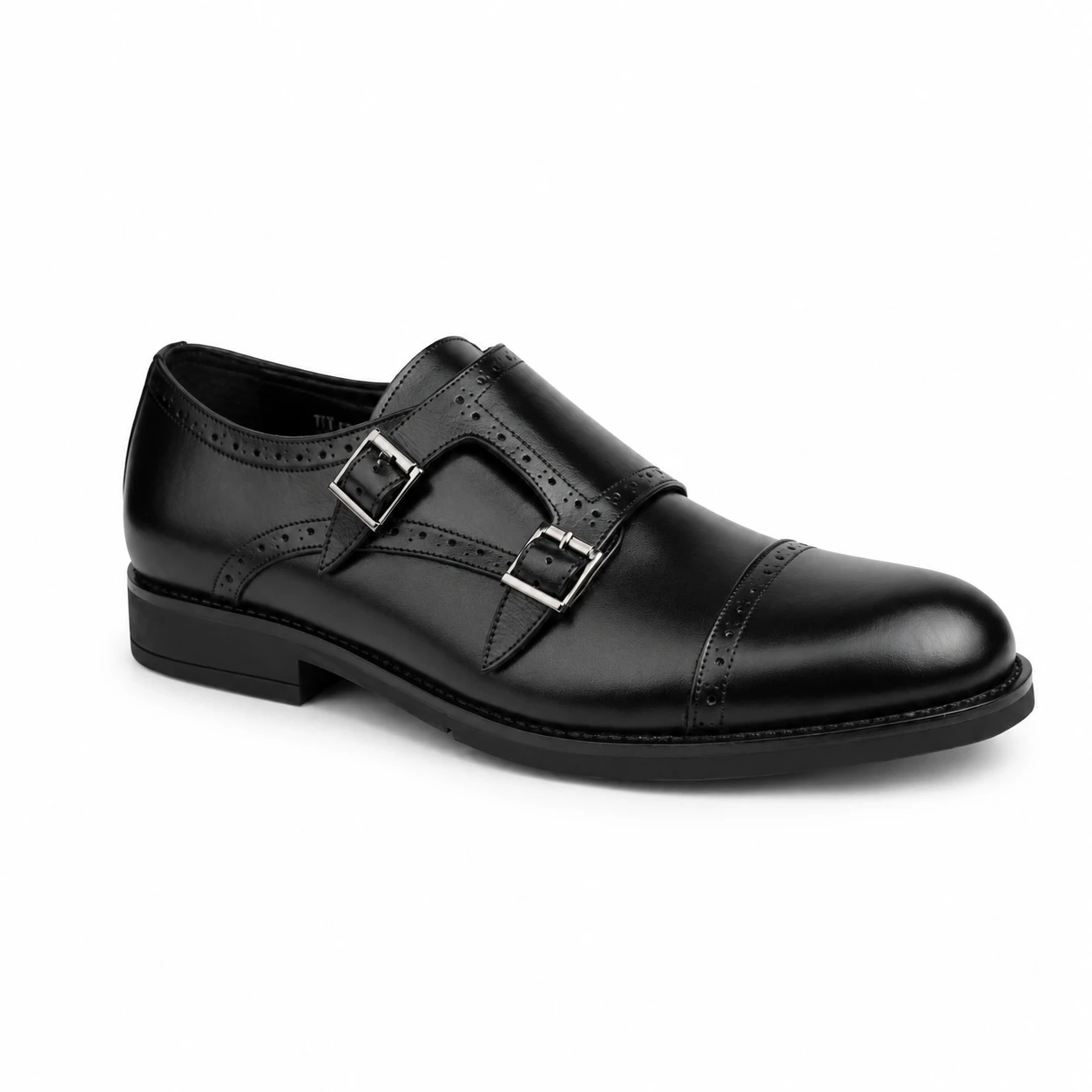 Chaussure homme 101-2 noir deux boucle